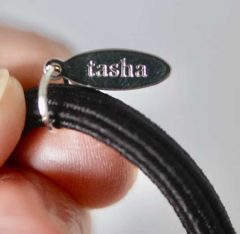"Tasha" Purple 7 Blk Pony Tail Elastic Holder - image 3