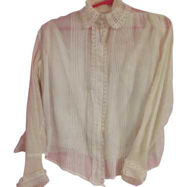 Fine Old Cotton Blouse with Camasol Undergarment - image 1