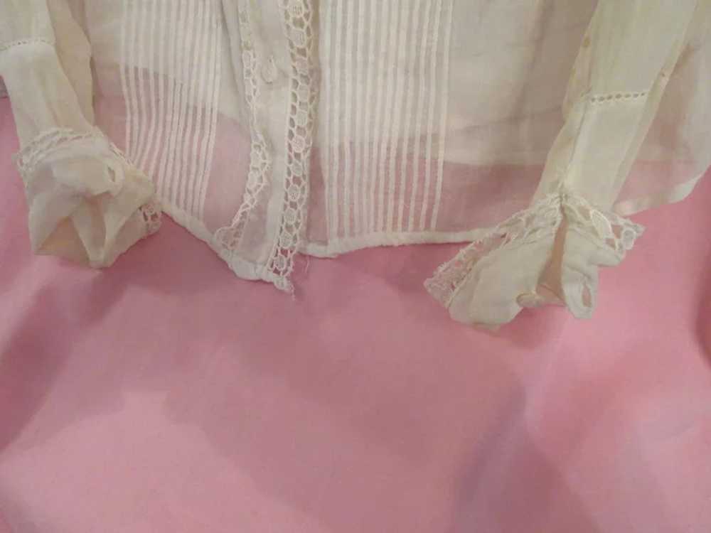 Fine Old Cotton Blouse with Camasol Undergarment - image 3