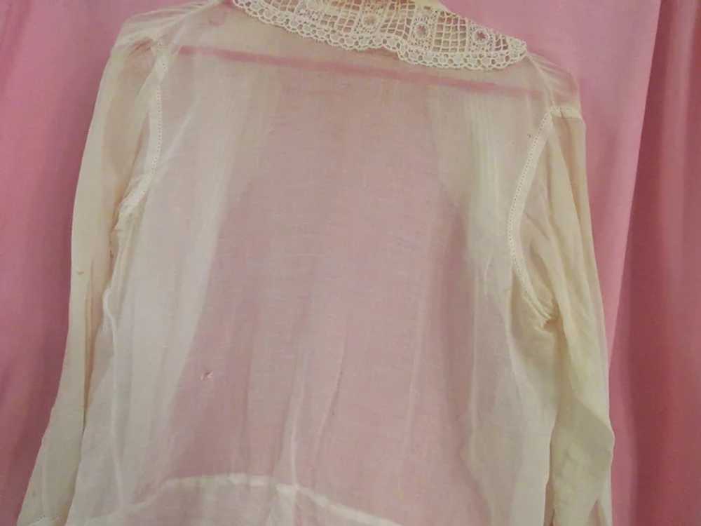 Fine Old Cotton Blouse with Camasol Undergarment - image 5