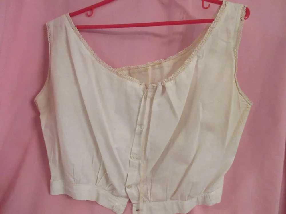 Fine Old Cotton Blouse with Camasol Undergarment - image 7