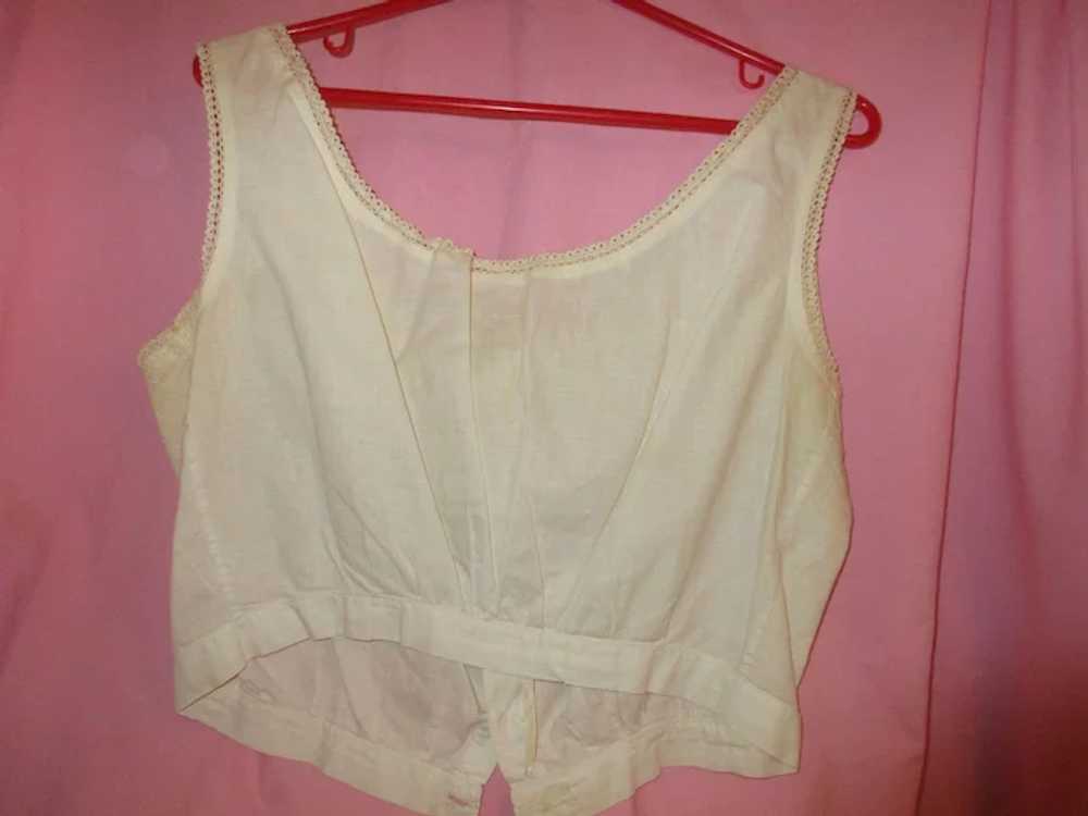 Fine Old Cotton Blouse with Camasol Undergarment - image 8