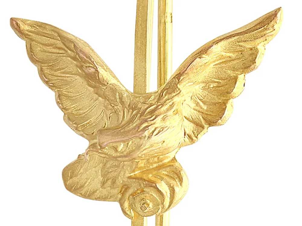 Antique French 18 Karat Yellow Gold 'Eagle' Pin B… - image 2