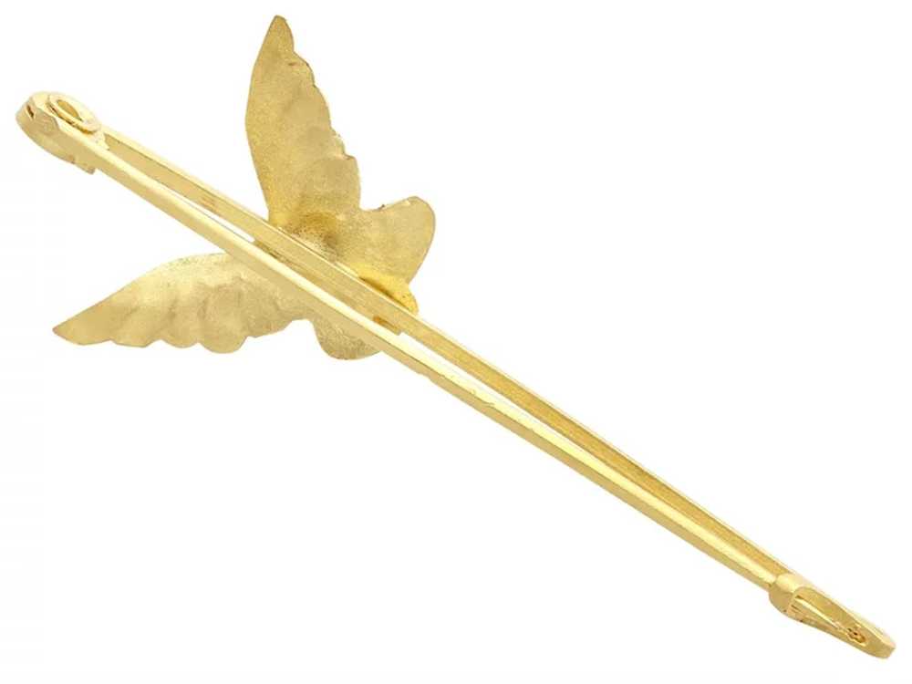 Antique French 18 Karat Yellow Gold 'Eagle' Pin B… - image 3