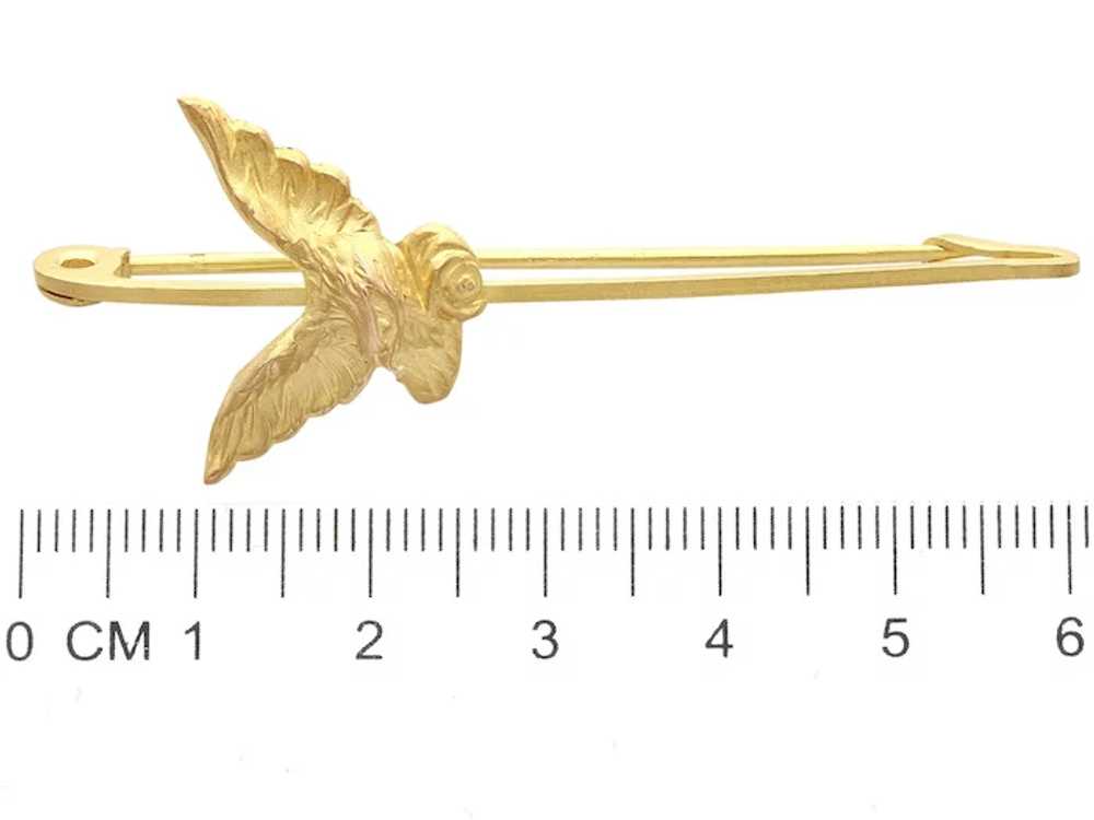Antique French 18 Karat Yellow Gold 'Eagle' Pin B… - image 7