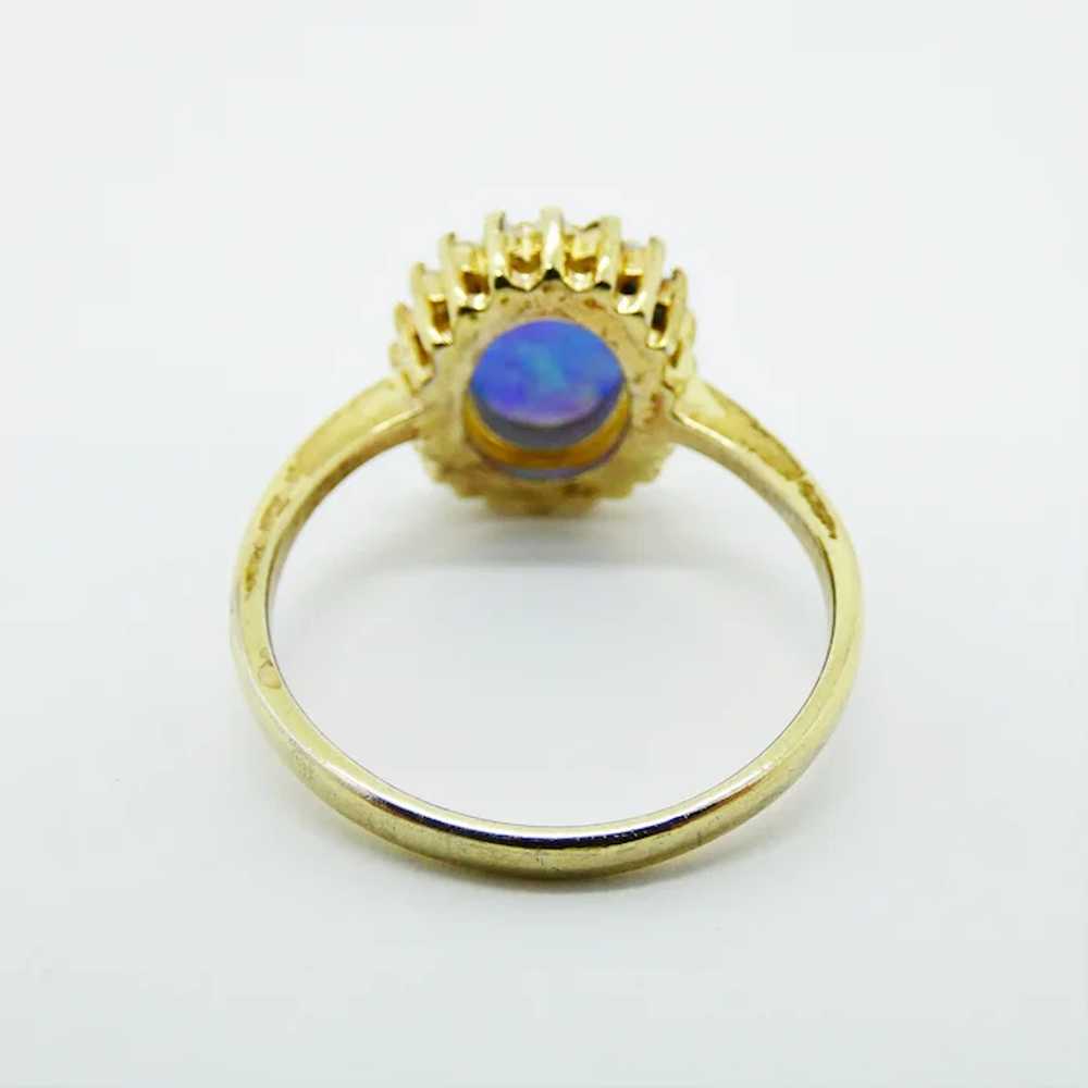 Gold Plated Sterling Silver Opal and Cubic Zircon… - image 3