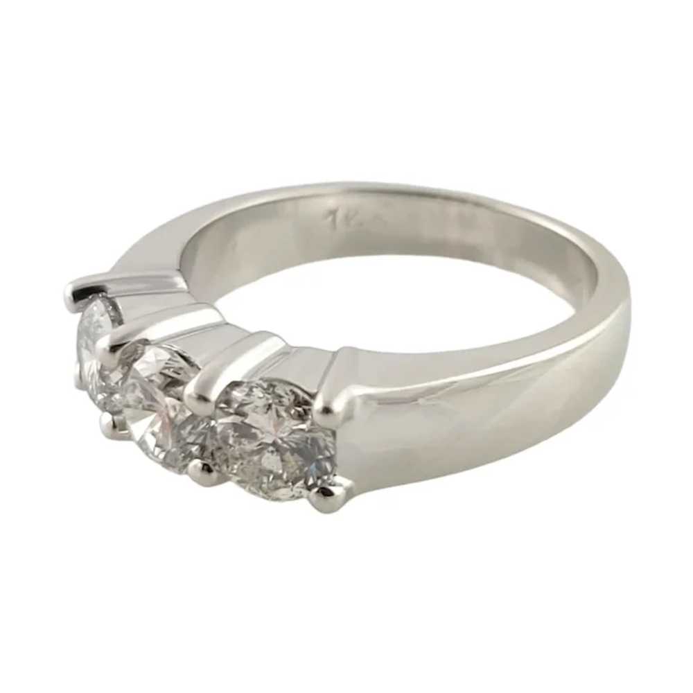 14 Karat White Gold 3 Stone Diamond Ring 1.32cts.… - image 2