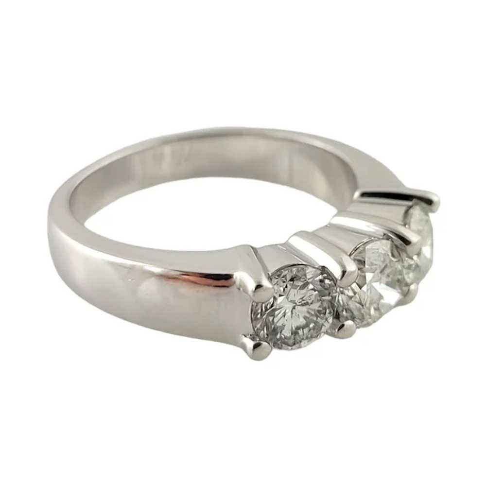 14 Karat White Gold 3 Stone Diamond Ring 1.32cts.… - image 3