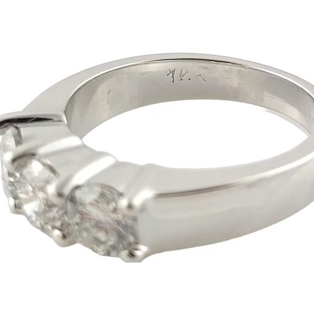 14 Karat White Gold 3 Stone Diamond Ring 1.32cts.… - image 6