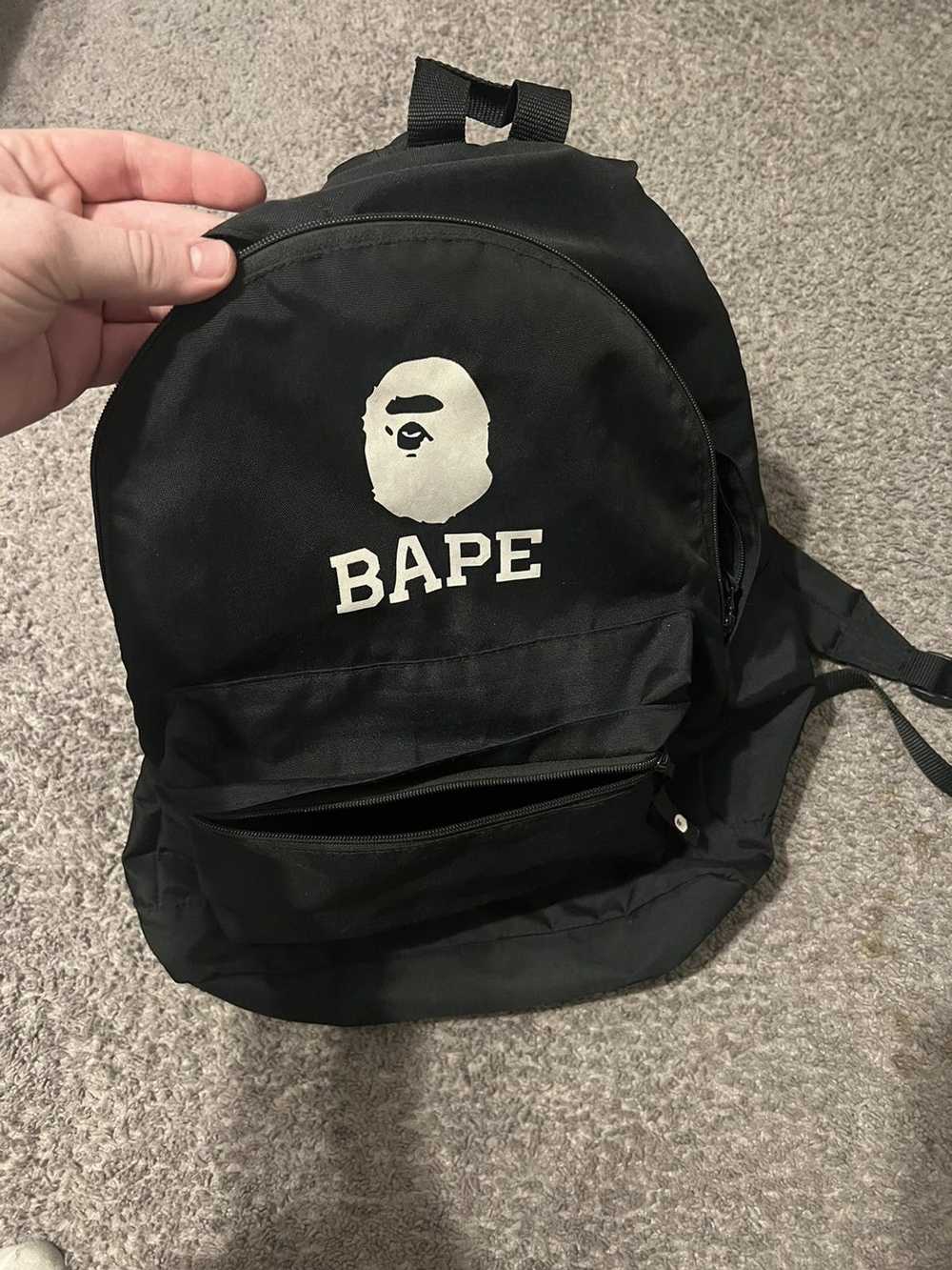 Bape A BATHING APE BAPE HEAD LOGO BLACK WHITE BAC… - image 1