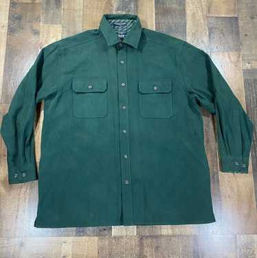 Levi's Levis Mens Jacket Large Green Button-Up Lin