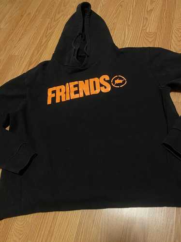 Vlone Vlone Black Orange Friends Crop Hoodie Size 