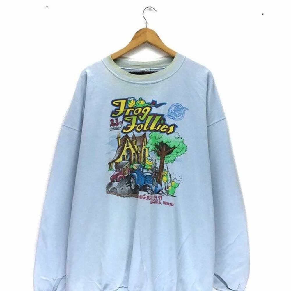 Vintage Vintage 90s Frog Follies Crewneck Sweatsh… - image 3