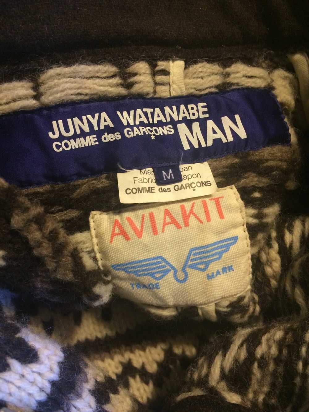 Junya Watanabe CDG Lewis Leather Avia Kit Knit Ja… - image 8