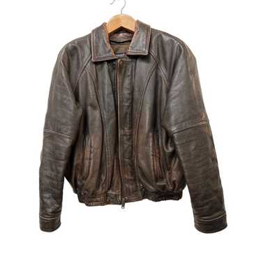 Leather King Vintage Leather King Motorcycle Jacke