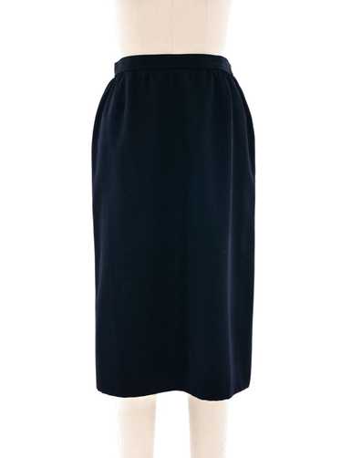 Yves Saint Laurent Tuxedo Striped Midi Skirt