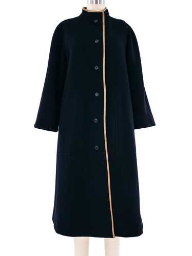 Bonnie Cashin Leather Trimmed Wool Maxi Coat - image 1