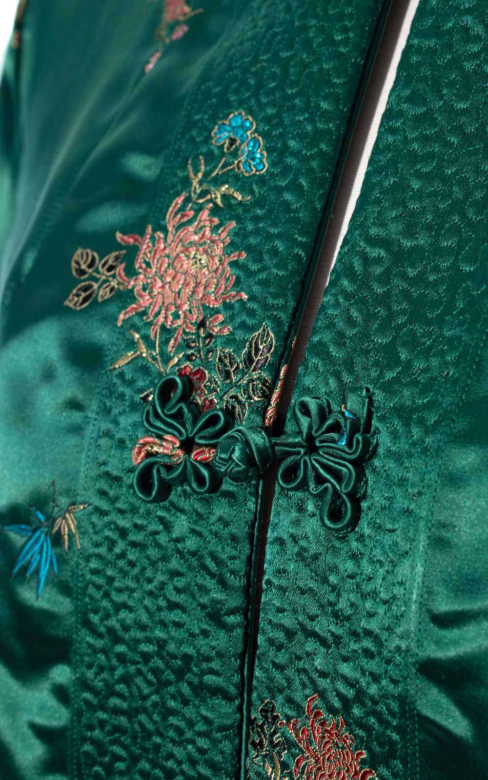 1960s REVERSIBLE Floral Satin Jacquard Jacket | s… - image 10