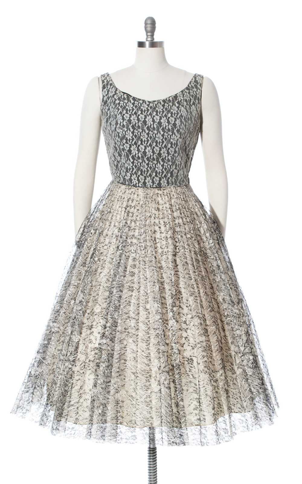 1950s EMMA DOMB Lace Party Dress | medium - image 1