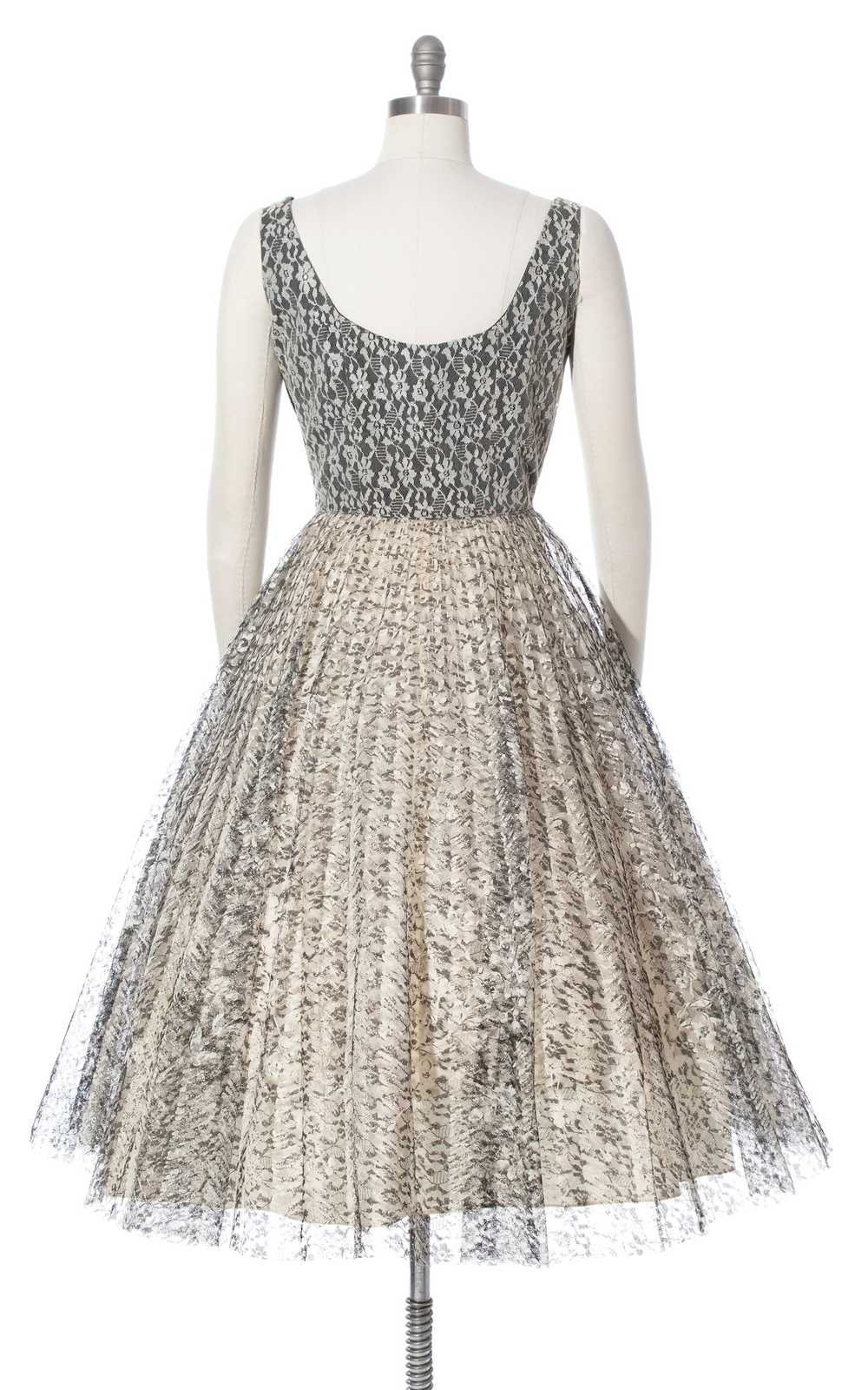 1950s EMMA DOMB Lace Party Dress | medium - image 4