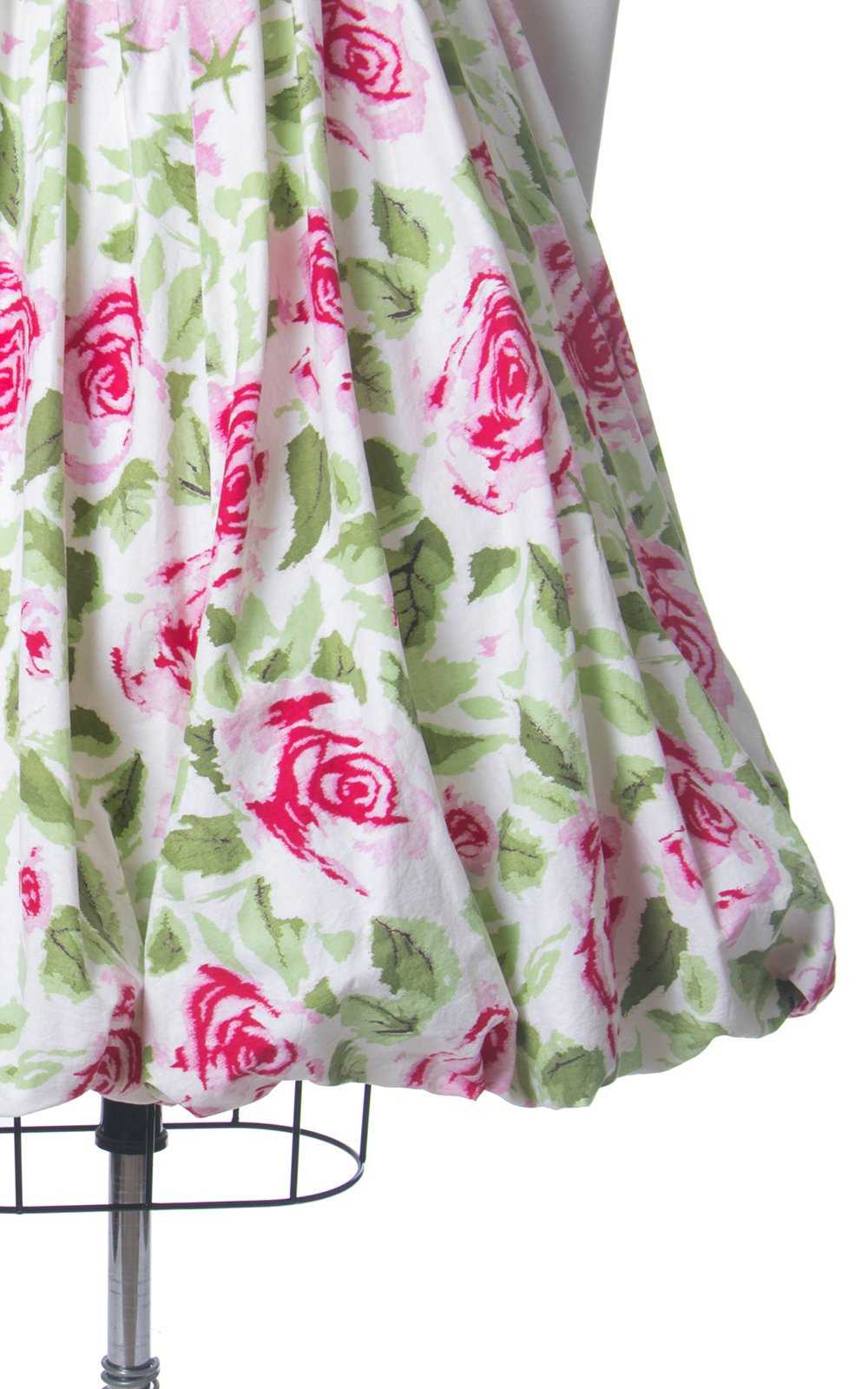 1950s Jerry Gilden Pink Rose Print Cotton Sundres… - image 5