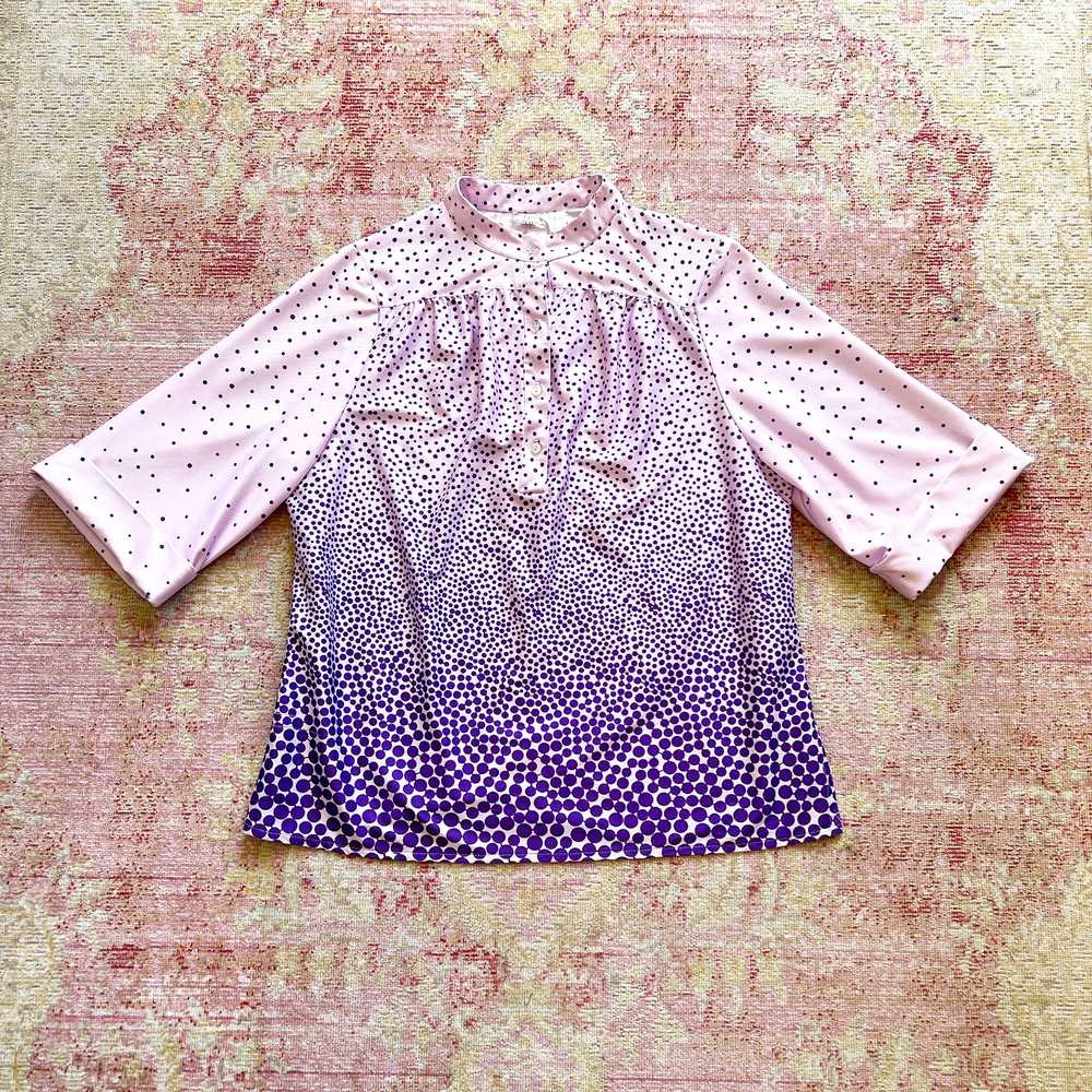 [AS-IS] 1970s Polka Dot Blouse | large/x-large - image 1