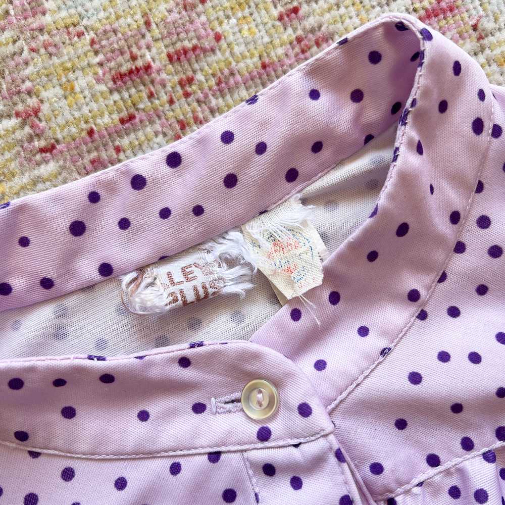 [AS-IS] 1970s Polka Dot Blouse | large/x-large - image 3