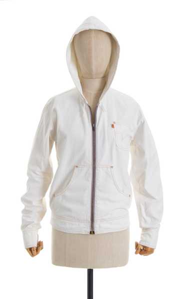 1970s LEVI'S White Denim Hooded Jacket | small/med