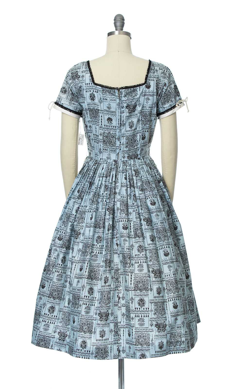 DEADSTOCK 1950s Printed Cotton Dress | small - image 4