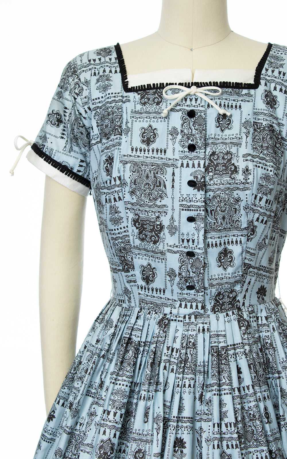 DEADSTOCK 1950s Printed Cotton Dress | small - image 6