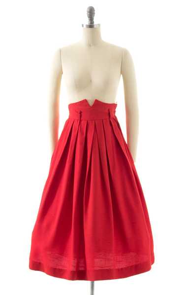 1940s Extra High Waist Skirt | x-small