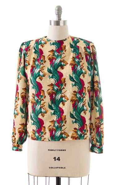 1980s does 1940s Floral Blouse | large - image 1