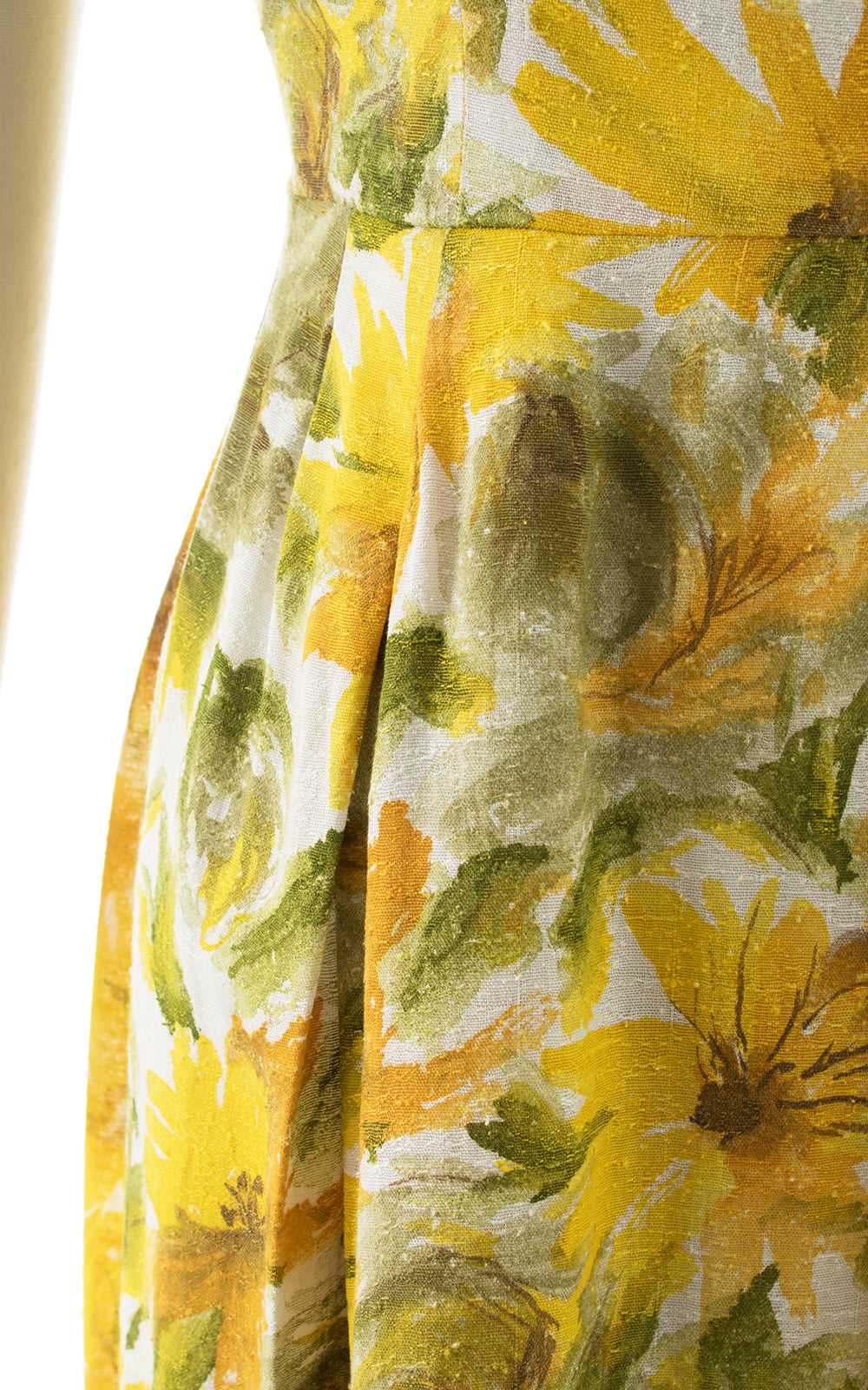 $65 DRESS SALE /// 1960s 1970s Yellow Floral Cott… - image 5