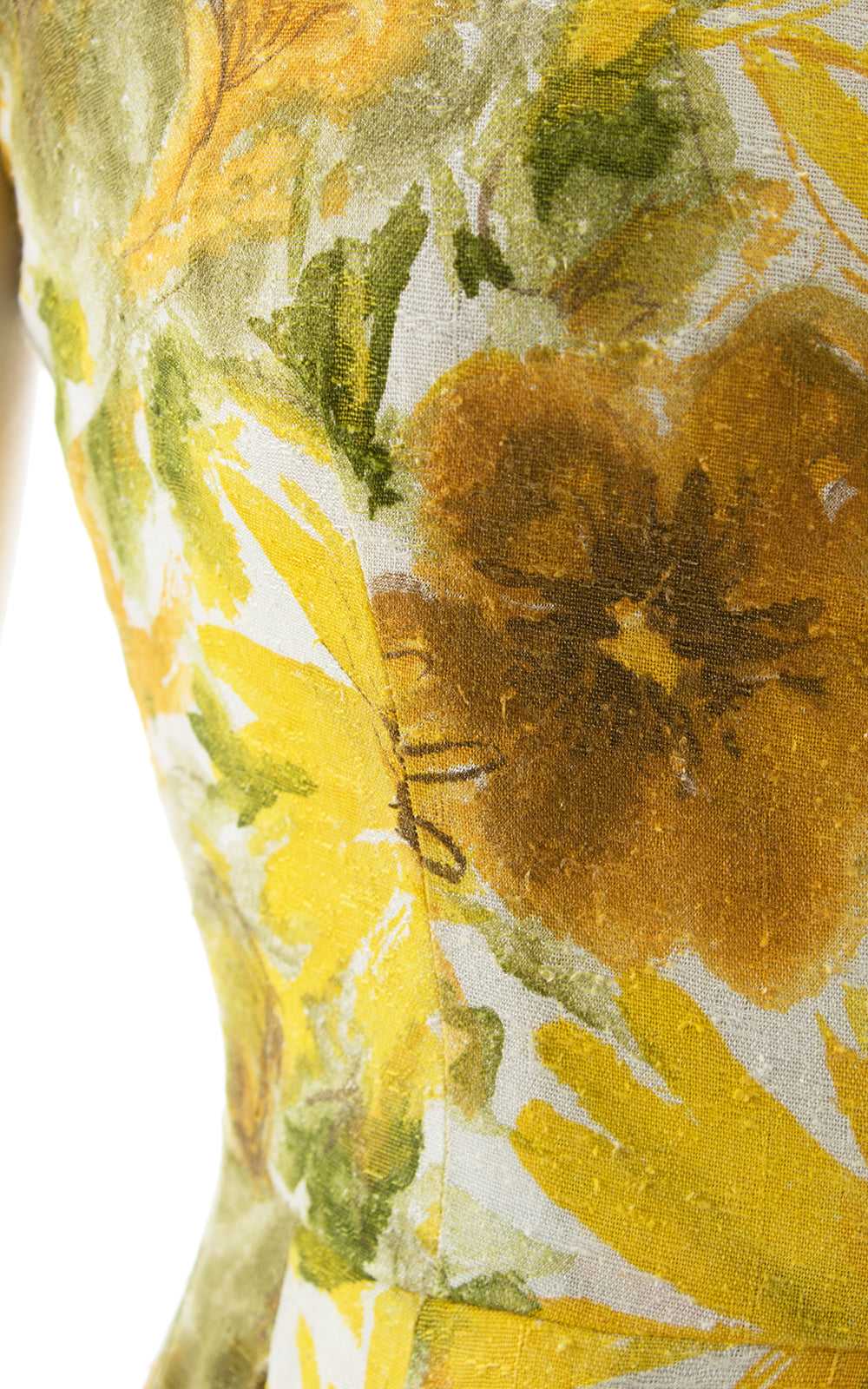$65 DRESS SALE /// 1960s 1970s Yellow Floral Cott… - image 6