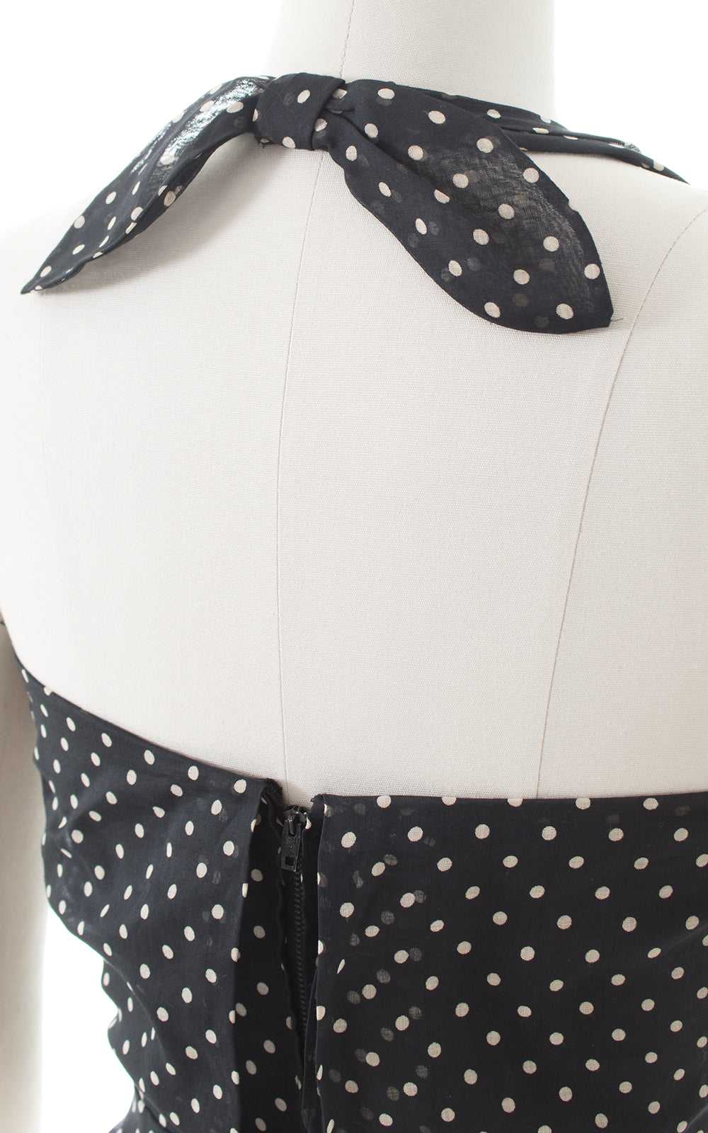 1970s Polka Dot Halter Top | small - image 2