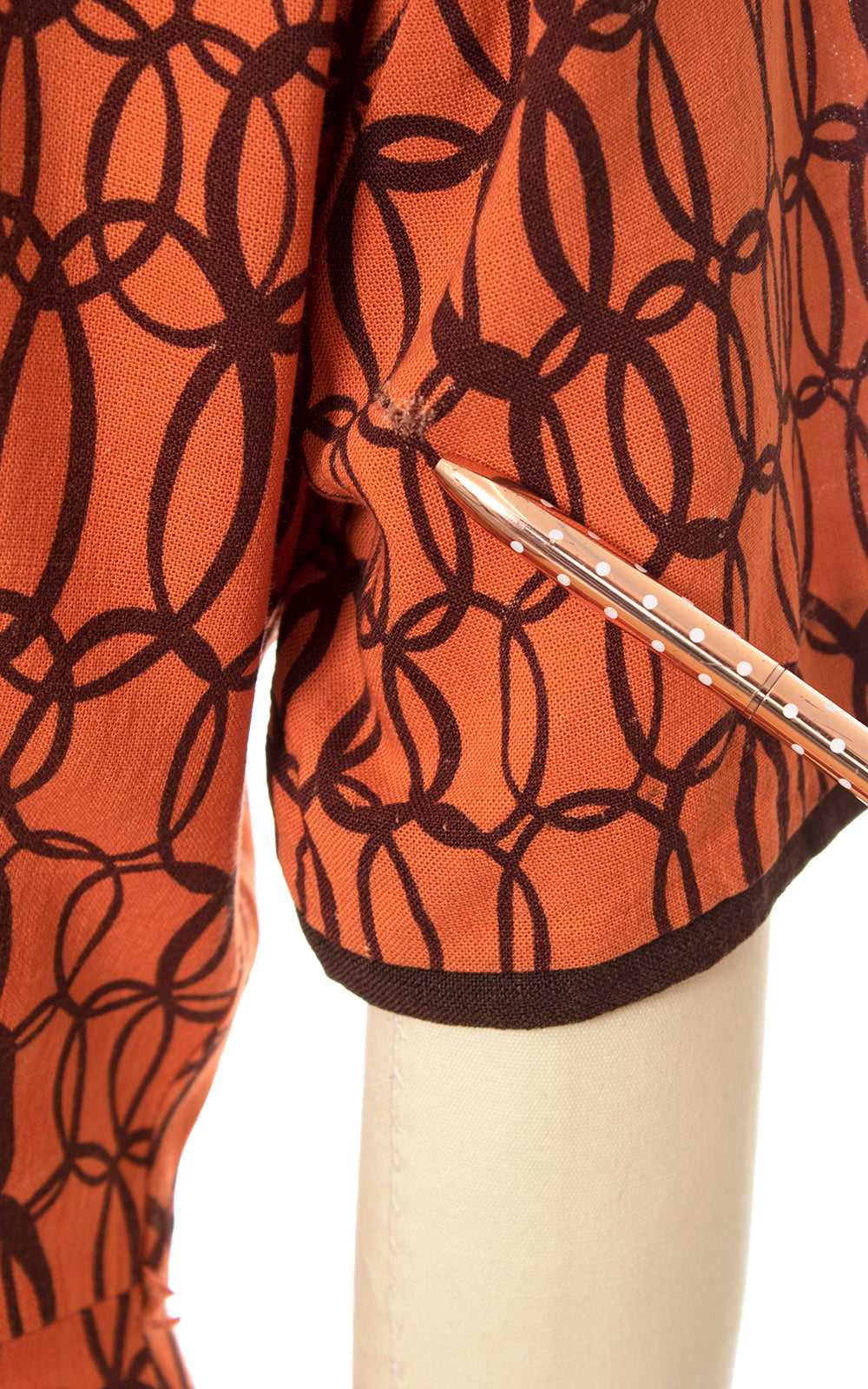 1940s Loopty Loop Linen Shirtwaist Dress | small - image 10