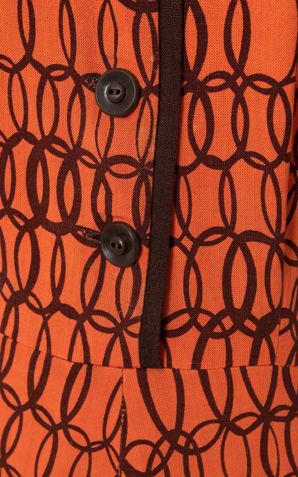 1940s Loopty Loop Linen Shirtwaist Dress | small - image 11