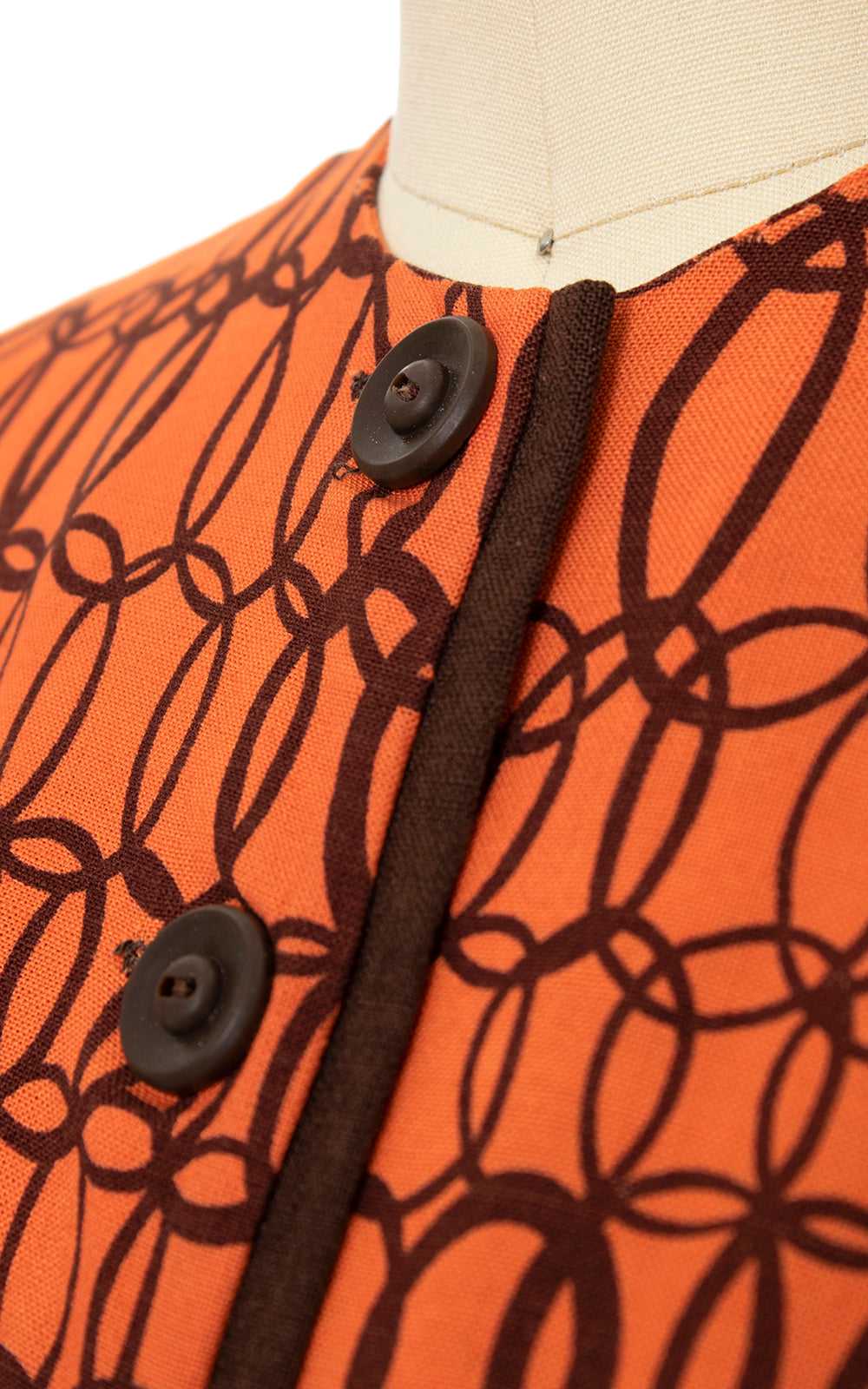 1940s Loopty Loop Linen Shirtwaist Dress | small - image 2