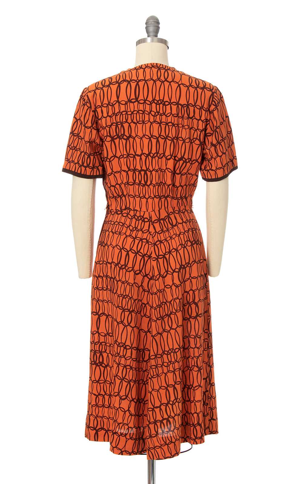 1940s Loopty Loop Linen Shirtwaist Dress | small - image 4