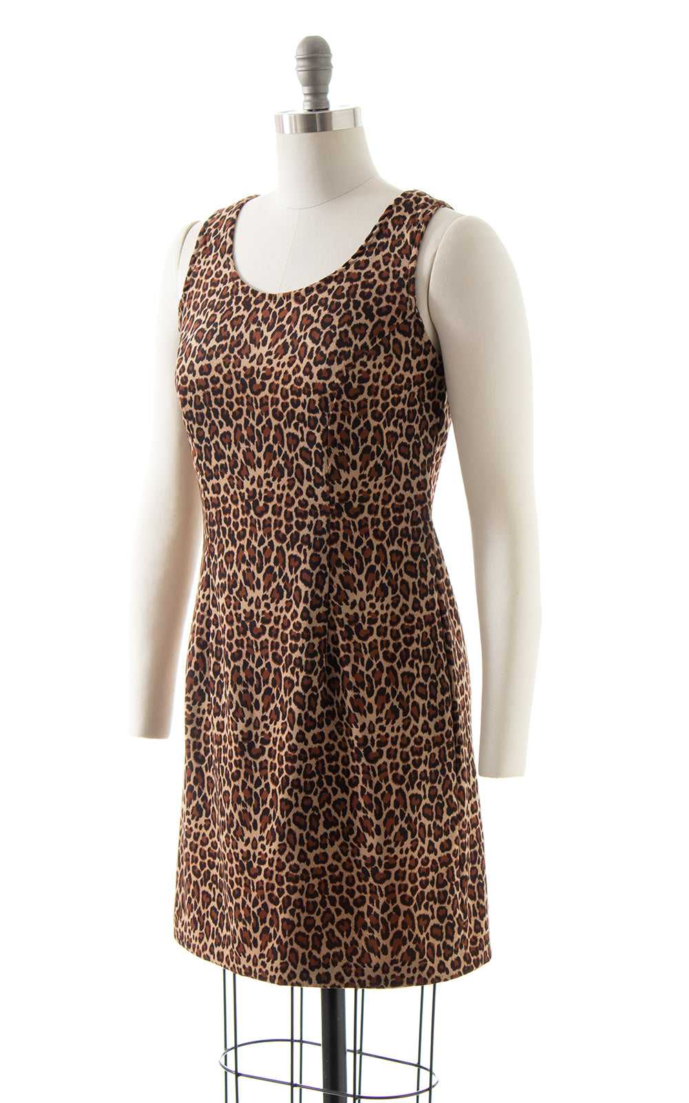 1990s Leopard Print Wiggle Dress | small - image 3