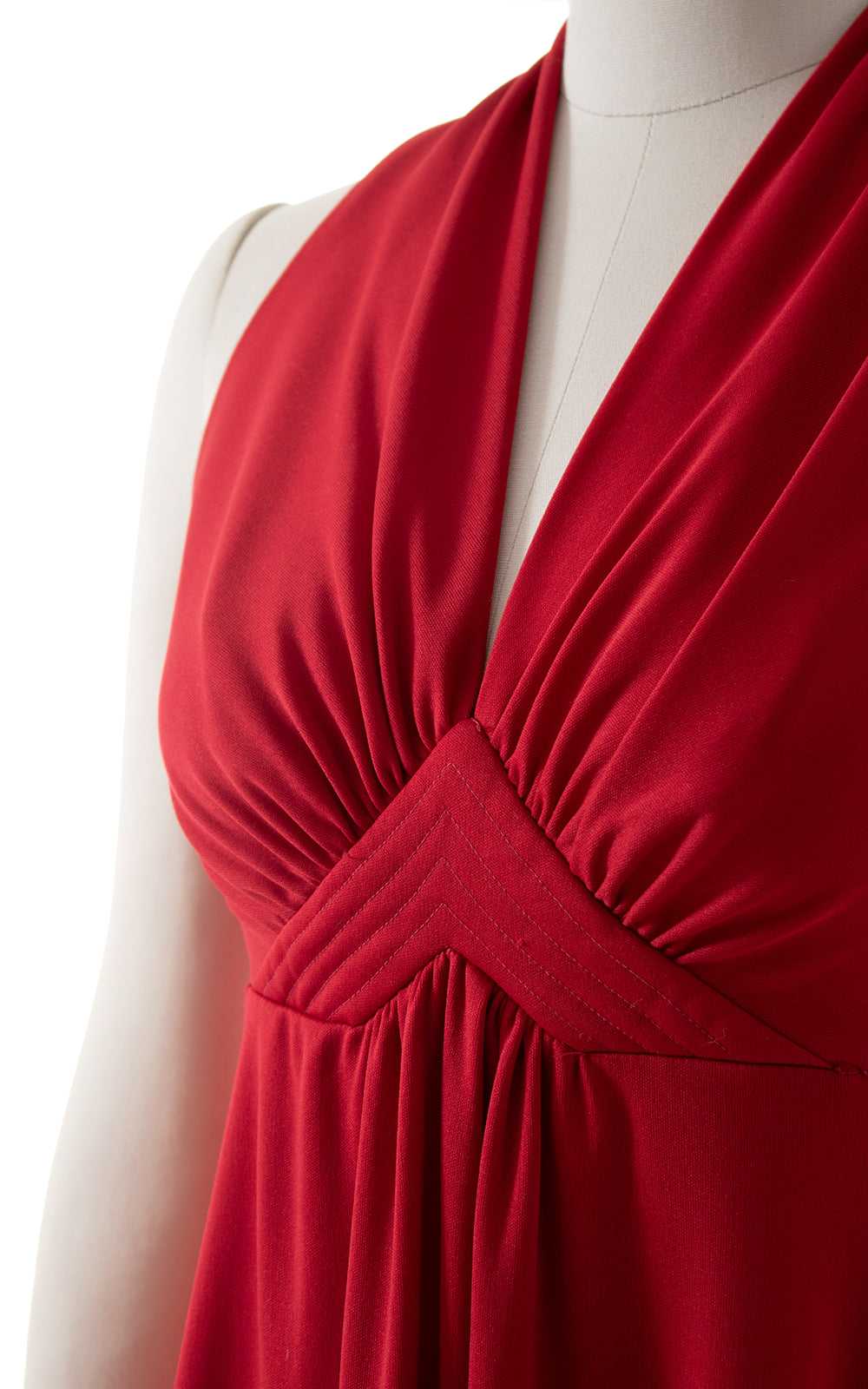 1970s Cabernet Red Maxi Dress | x-small/small - image 2