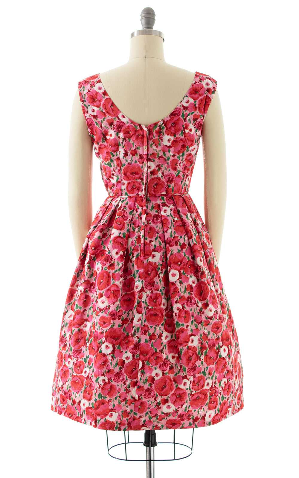 1950s Rose Print Sundress | x-small - image 4