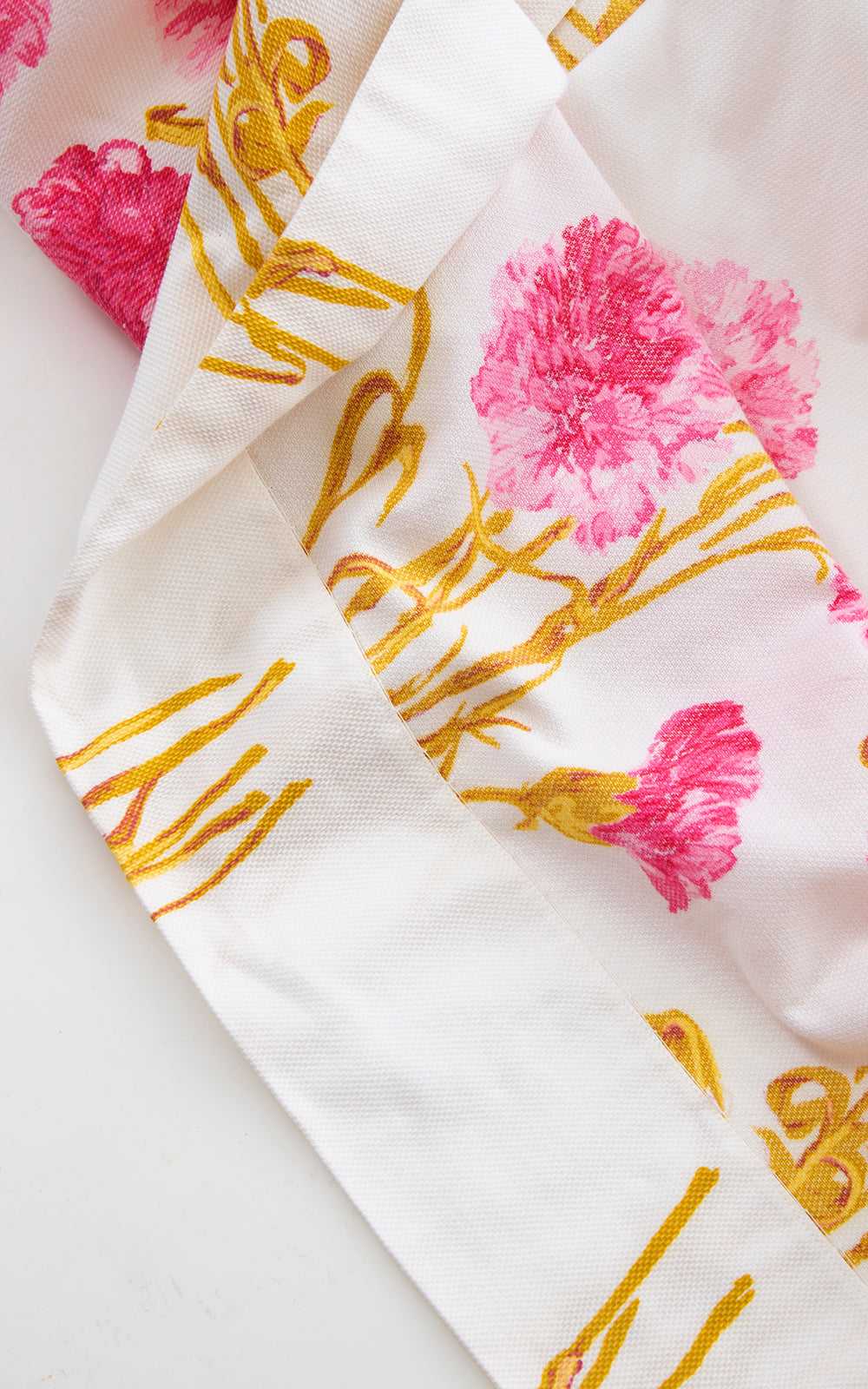 1950s Carnations Border Print Cotton Dress | medi… - image 7