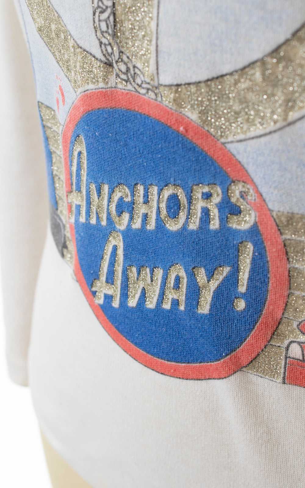 1980s "Anchor's Away!" Novelty Print Shirt | x-sm… - image 8