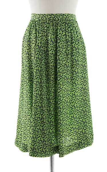 1940s Apples or Olives Novelty Print Rayon Skirt |