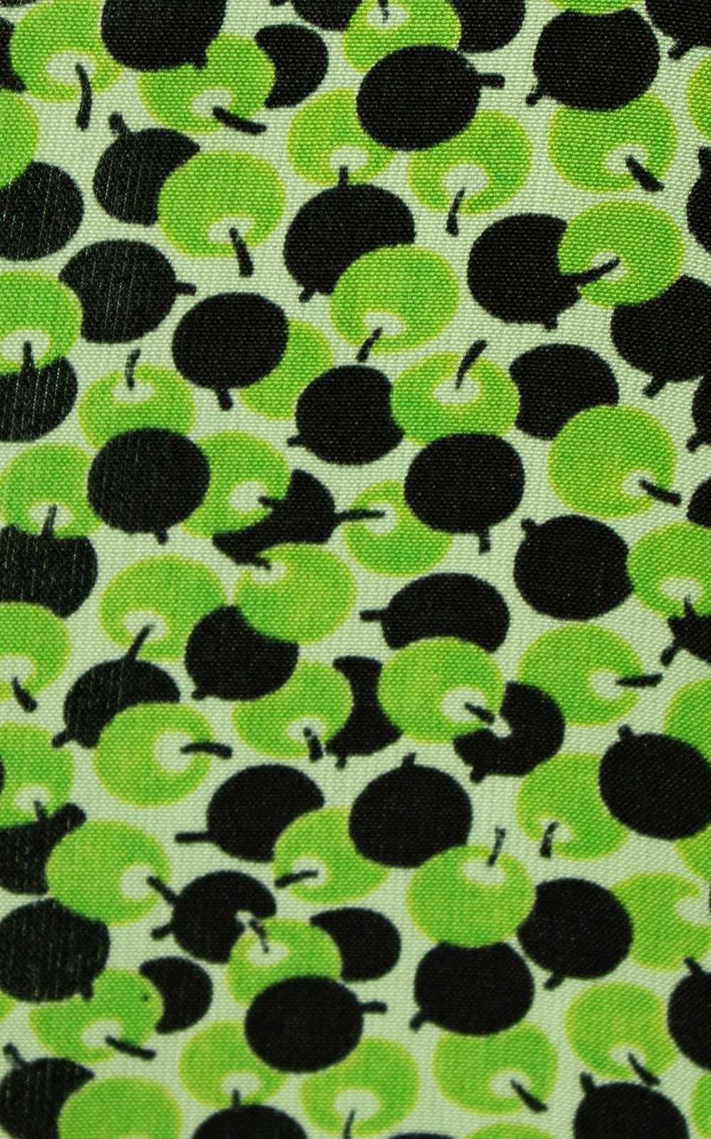 1940s Apples or Olives Novelty Print Rayon Skirt … - image 2