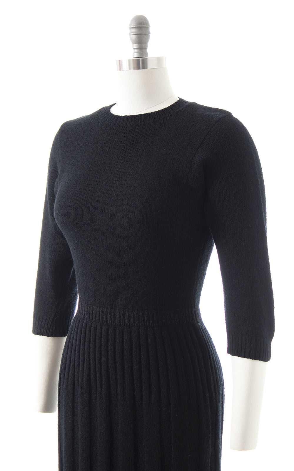 BLV x DEANNA || 1940s 1950s Black Knit Wool Sweat… - image 5