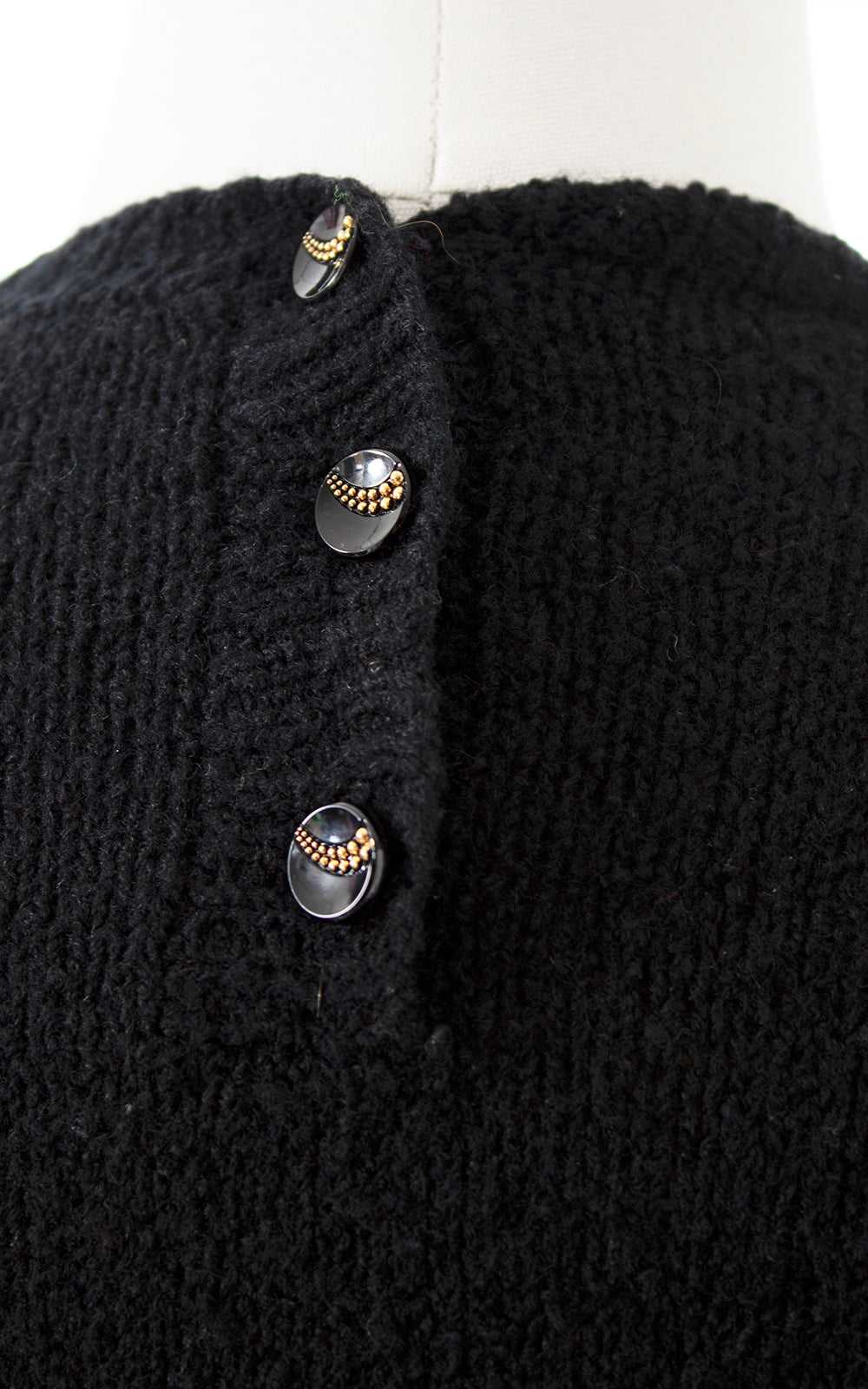 BLV x DEANNA || 1940s 1950s Black Knit Wool Sweat… - image 6