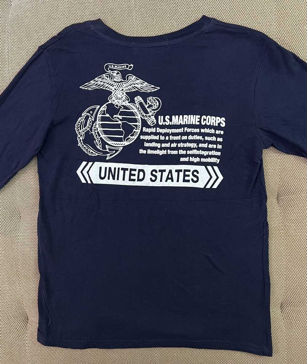 Usmc U.S.M.C Naval Station Norfolk Long Sleeve TS… - image 5