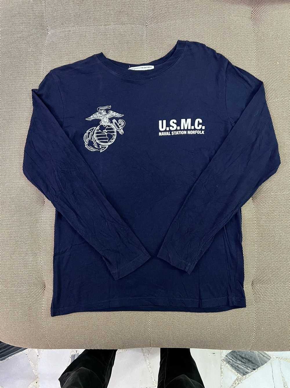 Usmc U.S.M.C Naval Station Norfolk Long Sleeve TS… - image 8